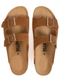billowy Hausschuhe|Sandalen & Pantoletten^Leder-Pantoletten in Hellbraun