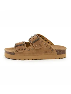 billowy Clogs & Pantoletten^Leder-Pantoletten in Hellbraun