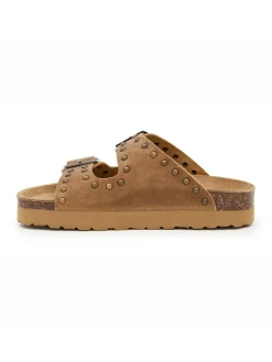 billowy Clogs & Pantoletten^Leder-Pantoletten in Hellbraun
