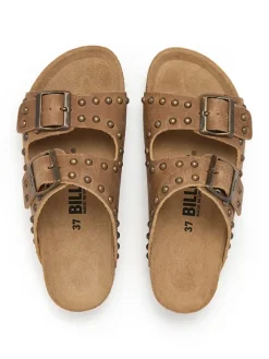 billowy Clogs & Pantoletten^Leder-Pantoletten in Hellbraun