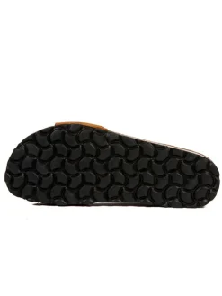 Leder-Pantoletten in Hellbraun><noscript><img width=