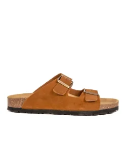 Leder-Pantoletten in Hellbraun>BABUNKERS Family Sale