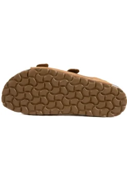 Leder-Pantoletten in Hellbraun><noscript><img width=