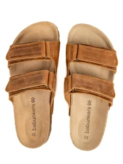 BABUNKERS Family Clogs & Pantoletten·Pantoletten^Leder-Pantoletten in Hellbraun