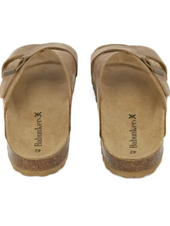 BABUNKERS Family Hausschuhe|Sandalen & Pantoletten^Leder-Pantoletten in Hellbraun