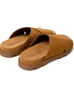 Camper Hausschuhe|Sandalen & Pantoletten^Leder-Pantoletten in Hellbraun