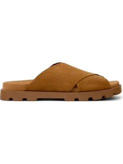 Camper Hausschuhe|Sandalen & Pantoletten^Leder-Pantoletten in Hellbraun