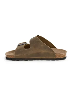 SABOKETS Clogs & Pantoletten·Pantoletten^Leder-Pantoletten in Khaki