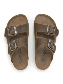 SABOKETS Clogs & Pantoletten·Pantoletten^Leder-Pantoletten in Khaki