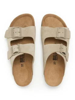 billowy Clogs & Pantoletten^Leder-Pantoletten in Khaki