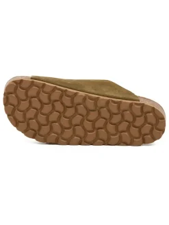 billowy Clogs & Pantoletten·Pantoletten^Leder-Pantoletten in Khaki