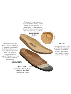 billowy Clogs & Pantoletten·Pantoletten^Leder-Pantoletten in Khaki