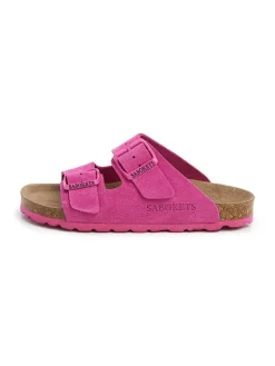 Leder-Pantoletten in Pink>SABOKETS Hot