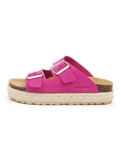 billowy Clogs & Pantoletten^Leder-Pantoletten in Pink