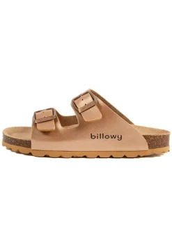 Leder-Pantoletten in Rosa>billowy New