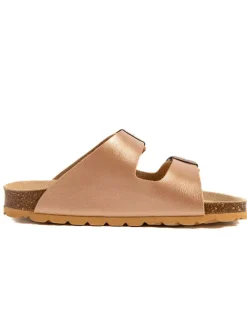 Leder-Pantoletten in Rosa>billowy New