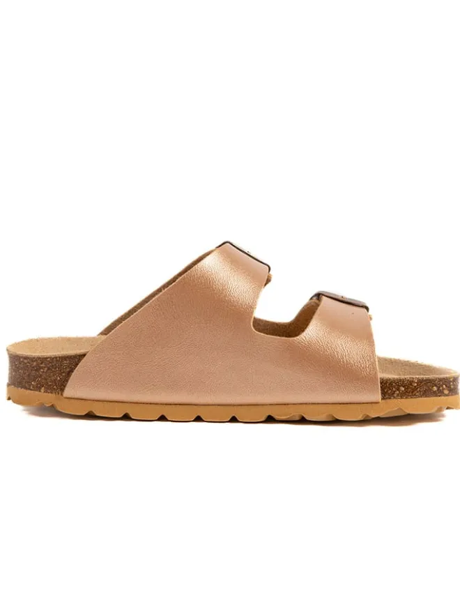Leder-Pantoletten in Rosa>billowy New