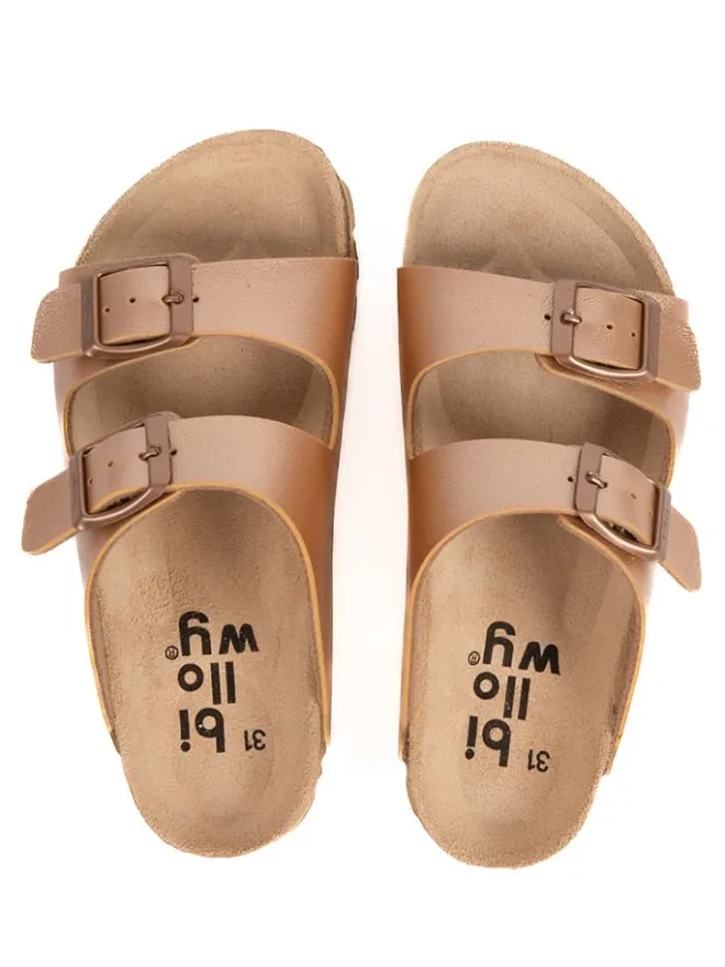 Leder-Pantoletten in Rosa>billowy New