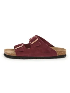 Leder-Pantoletten in Rot>billowy Hot