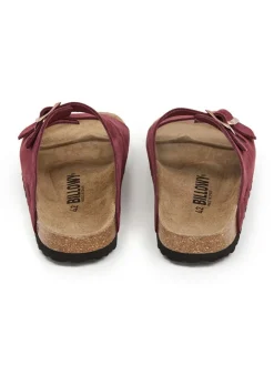 Leder-Pantoletten in Rot><noscript><img width=