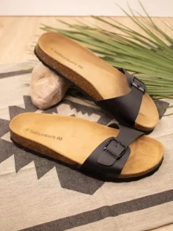 BABUNKERS Family Hausschuhe|Sandalen & Pantoletten^Leder-Pantoletten in Schwarz