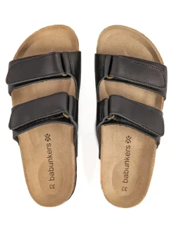 BABUNKERS Family Clogs & Pantoletten·Pantoletten^Leder-Pantoletten in Schwarz