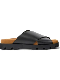 Leder-Pantoletten in Schwarz><noscript><img width=