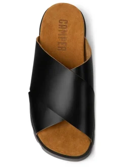 Leder-Pantoletten in Schwarz><noscript><img width=