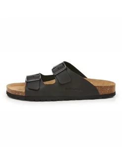 Leder-Pantoletten in Schwarz>billowy Discount