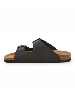 Leder-Pantoletten in Schwarz>billowy Discount