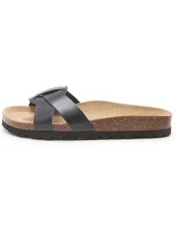 Leder-Pantoletten in Schwarz>BABUNKERS Family Sale