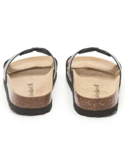 Leder-Pantoletten in Schwarz><noscript><img width=