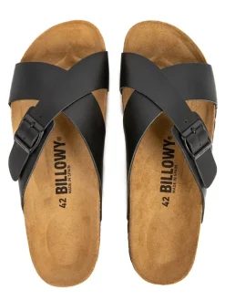 billowy Hausschuhe|Sandalen & Pantoletten^Leder-Pantoletten in Schwarz
