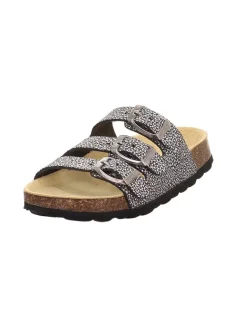 superfit Clogs & Pantoletten·Pantoletten^Leder-Pantoletten in Schwarz/ Silber