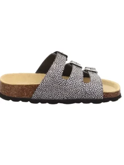 superfit Clogs & Pantoletten·Pantoletten^Leder-Pantoletten in Schwarz/ Silber