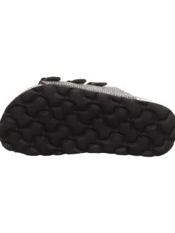 superfit Clogs & Pantoletten·Pantoletten^Leder-Pantoletten in Schwarz/ Silber