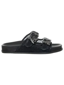 Patrizia Pepe Clogs & Pantoletten·Pantoletten^Leder-Pantoletten in Schwarz