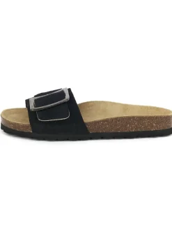 Leder-Pantoletten in Schwarz>BABUNKERS Family Discount