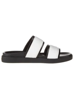 Calvin Klein Hausschuhe|Sandalen & Pantoletten^Leder-Pantoletten in Schwarz/ Weiß