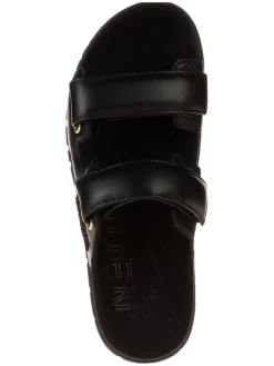 Leder-Pantoletten in Schwarz><noscript><img width=