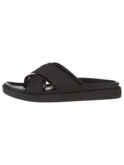 Leder-Pantoletten in Schwarz>Calvin Klein Sale