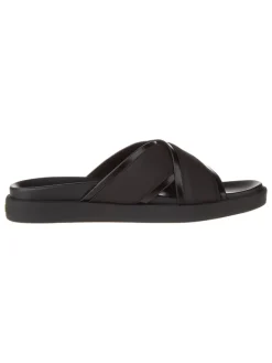 Leder-Pantoletten in Schwarz>Calvin Klein Sale