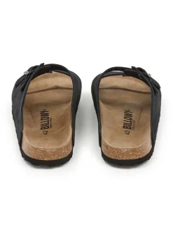 Leder-Pantoletten in Schwarz><noscript><img width=