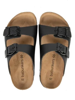 BABUNKERS Family Clogs & Pantoletten·Pantoletten^Leder-Pantoletten in Schwarz