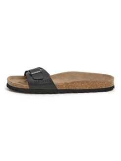 SABOKETS Hausschuhe|Sandalen & Pantoletten^Leder-Pantoletten in Schwarz