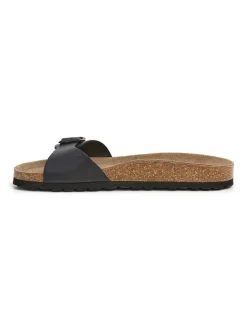 SABOKETS Hausschuhe|Sandalen & Pantoletten^Leder-Pantoletten in Schwarz
