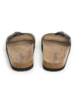 SABOKETS Hausschuhe|Sandalen & Pantoletten^Leder-Pantoletten in Schwarz