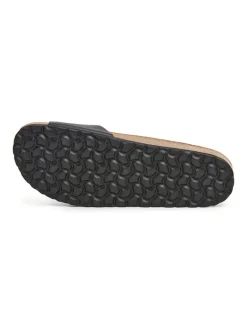 SABOKETS Hausschuhe|Sandalen & Pantoletten^Leder-Pantoletten in Schwarz