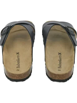 BABUNKERS Family Hausschuhe|Sandalen & Pantoletten^Leder-Pantoletten in Schwarz