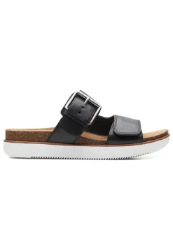 Leder-Pantoletten in Schwarz>Clarks Hot